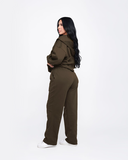 Straight Leg Pants - Brown