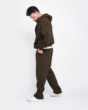 Zip Up Hoodie - Brown