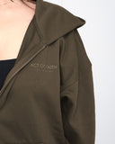 Zip Up Hoodie - Brown