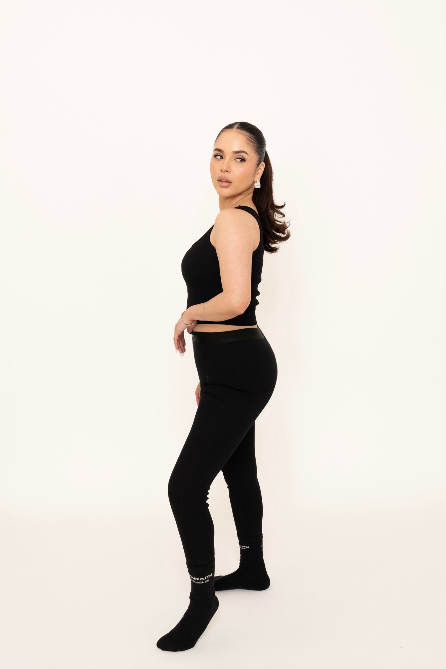 Ribbed Set - Jet Black