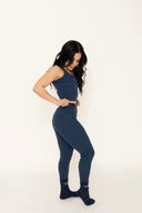 Ribbed Set - Navy