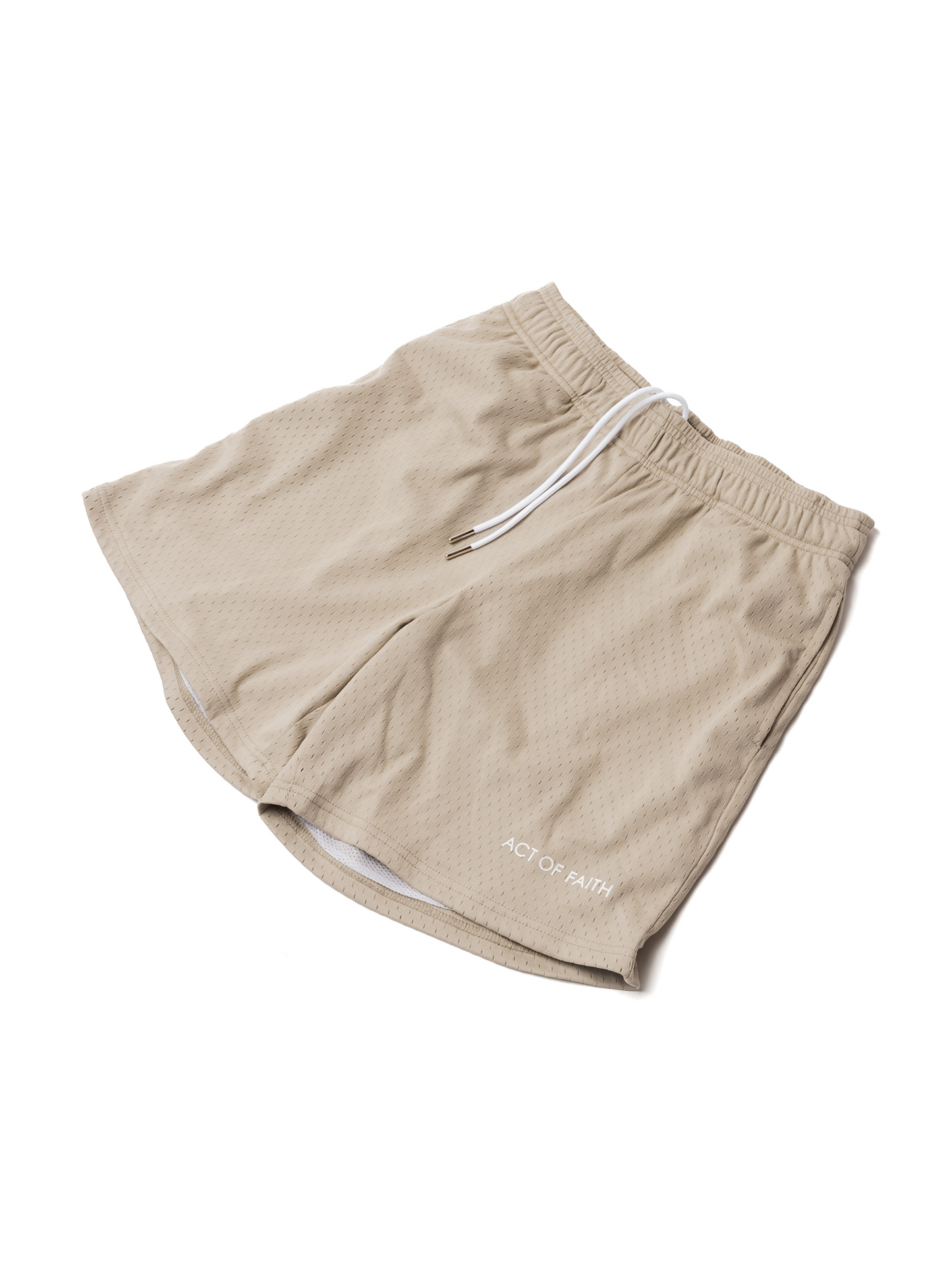 Poly Shorts- Camel